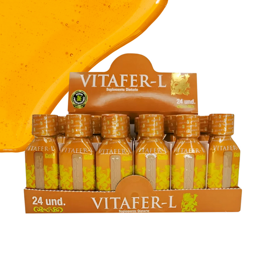 Vitafer‑L 20ml – 24 unidades  -Suplemento Natural Para Vitalidad y Energía Total (2 tomas por Botecito)