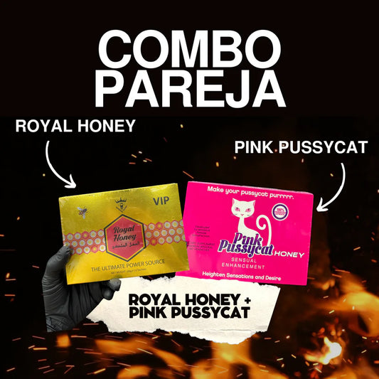Combo Pareja: 1 Caja Royal Honey & 1 Caja Pink Pussycat para Momentos Especiales