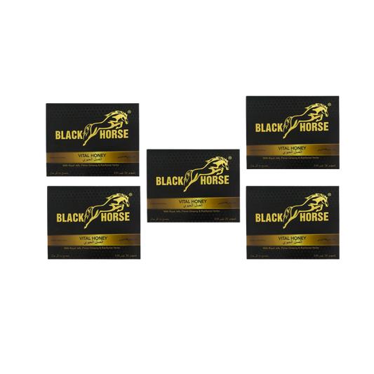 Paquete de 5 Cajas Black Horse – 120 Sobres