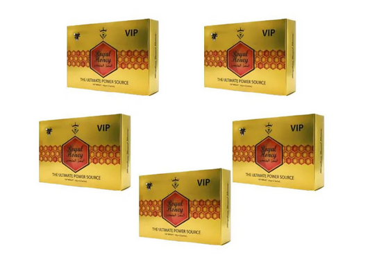 Paquete de 5 Cajas de Royal Honey – 60 Sobres de Potencia Natural para Revendedores