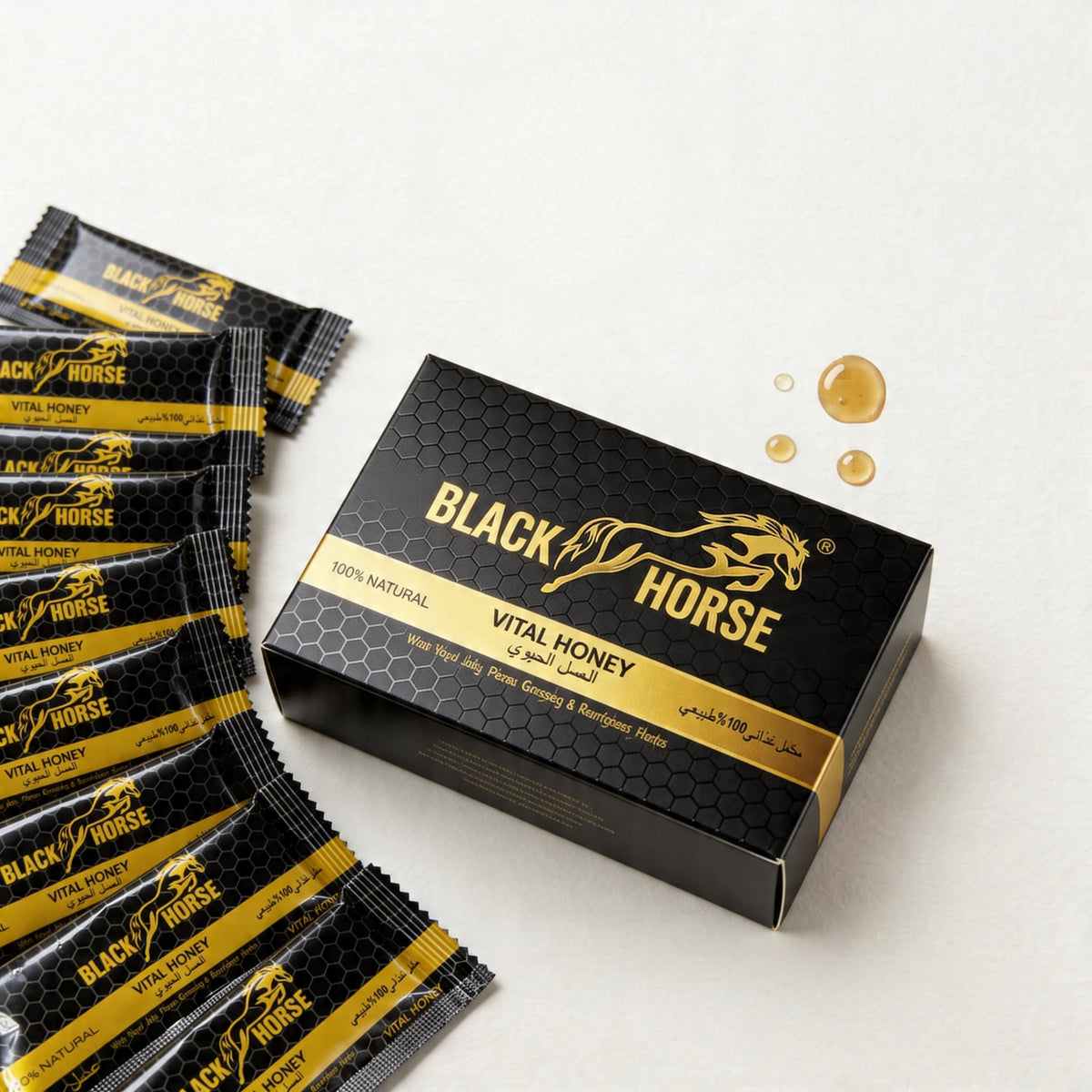 Black Horse Energizante – 1 Caja (24 Sobres)