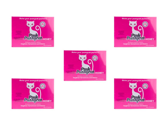 Pink Pussycat 5 Cajas de Suplemento Femenino – 60 Sobres para Revendedores